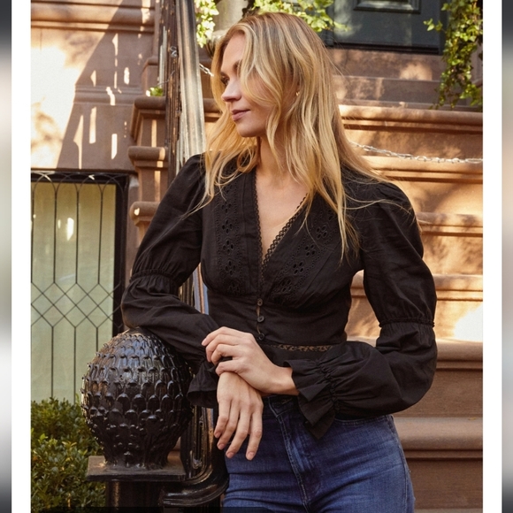 NWT! Kourt, Tensley Top, Black, SIZE 4, MSRP$172.50 - Picture 1 of 12